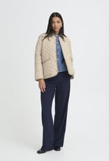 B.Young Berta Quilted Cordouroy Collar Jacket in Oyster