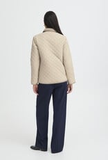 B.Young Berta Quilted Cordouroy Collar Jacket in Oyster