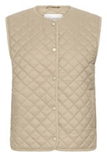 B.Young Berta Quilted Waistcoat in Chinchilla