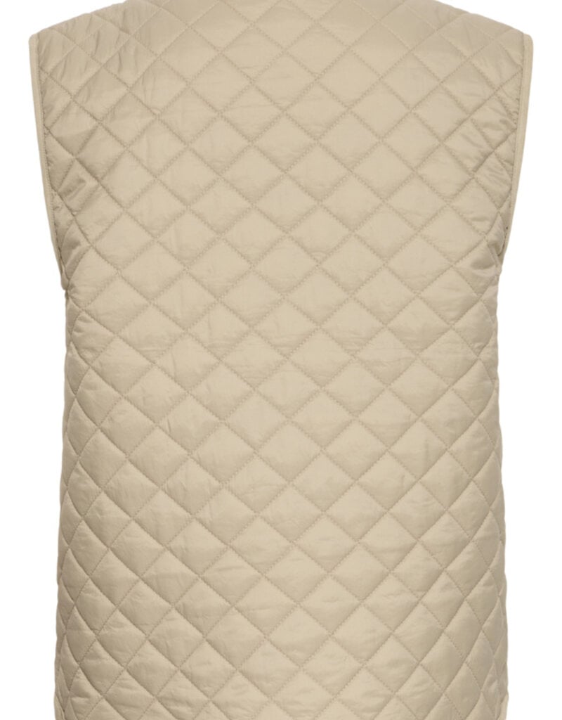 B.Young Berta Quilted Waistcoat in Chinchilla