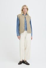 B.Young Berta Quilted Waistcoat in Chinchilla