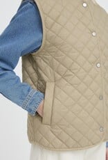 B.Young Berta Quilted Waistcoat in Chinchilla