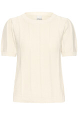 ICHI Demue 100% Cotton Knit Pullover in Birch