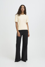 ICHI Demue 100% Cotton Knit Pullover in Birch