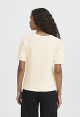 ICHI Demue 100% Cotton Knit Pullover in Birch