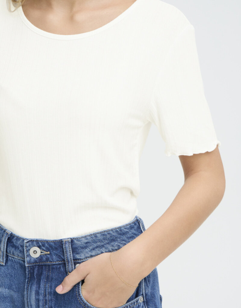 ICHI Cella T-Shirt in Cloud Dancer