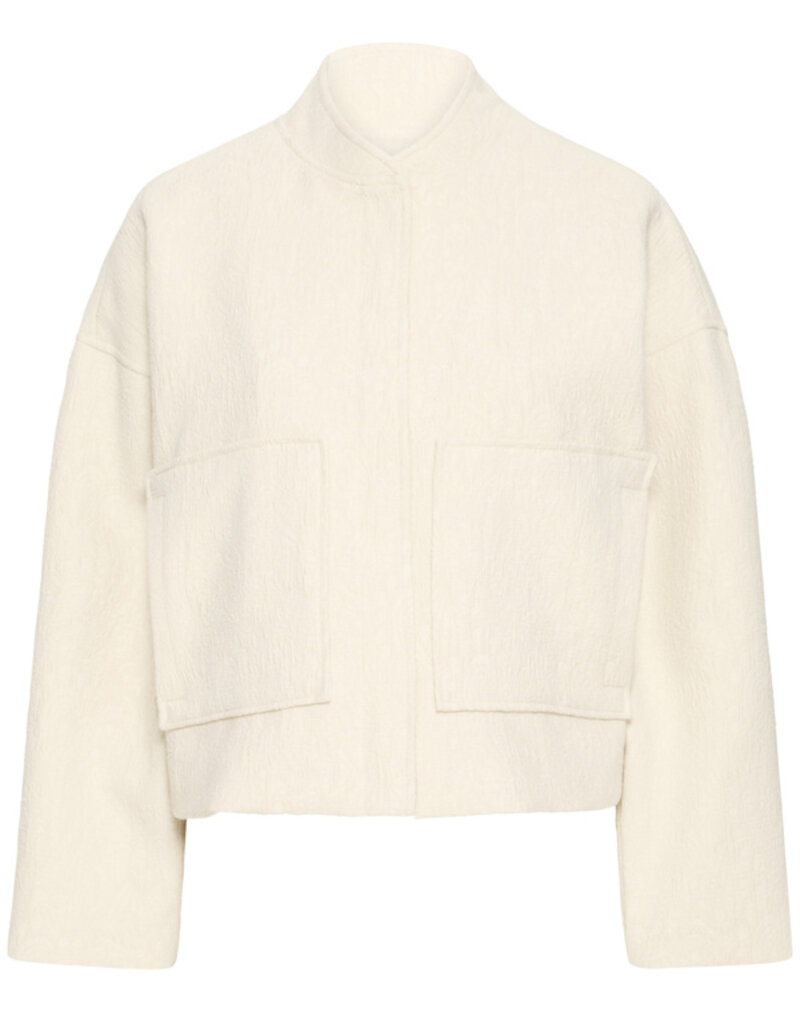 ICHI Fapora Jacket with Patch Pockets in Birch
