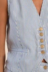 Molly Bracken Spencer Stripe Denim Vest