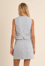 Molly Bracken Spencer Stripe Denim Vest
