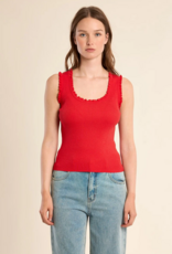 Molly Bracken Lauren Knitted Tank Top in Red
