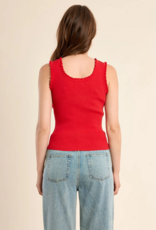 Molly Bracken Lauren Knitted Tank Top in Red