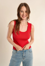 Molly Bracken Lauren Knitted Tank Top in Red