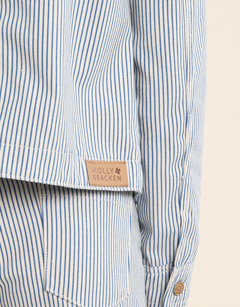Molly Bracken Stephanie Stripe Denim Jacket