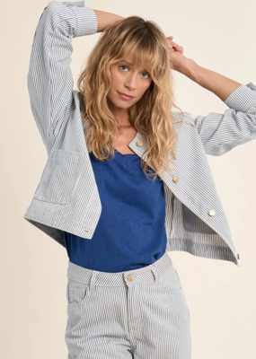 Molly Bracken Stephanie Stripe Denim Jacket