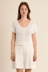 Molly Bracken Kelly Knitted Cardigan in White