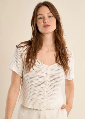 Molly Bracken Kelly Knitted Cardigan in White