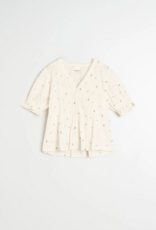 Indi and Cold Evelyn Short Sleeved Top in Ecru