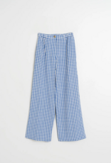 Indi and Cold Drue Elastic Waist Pant in British Blue Gingham