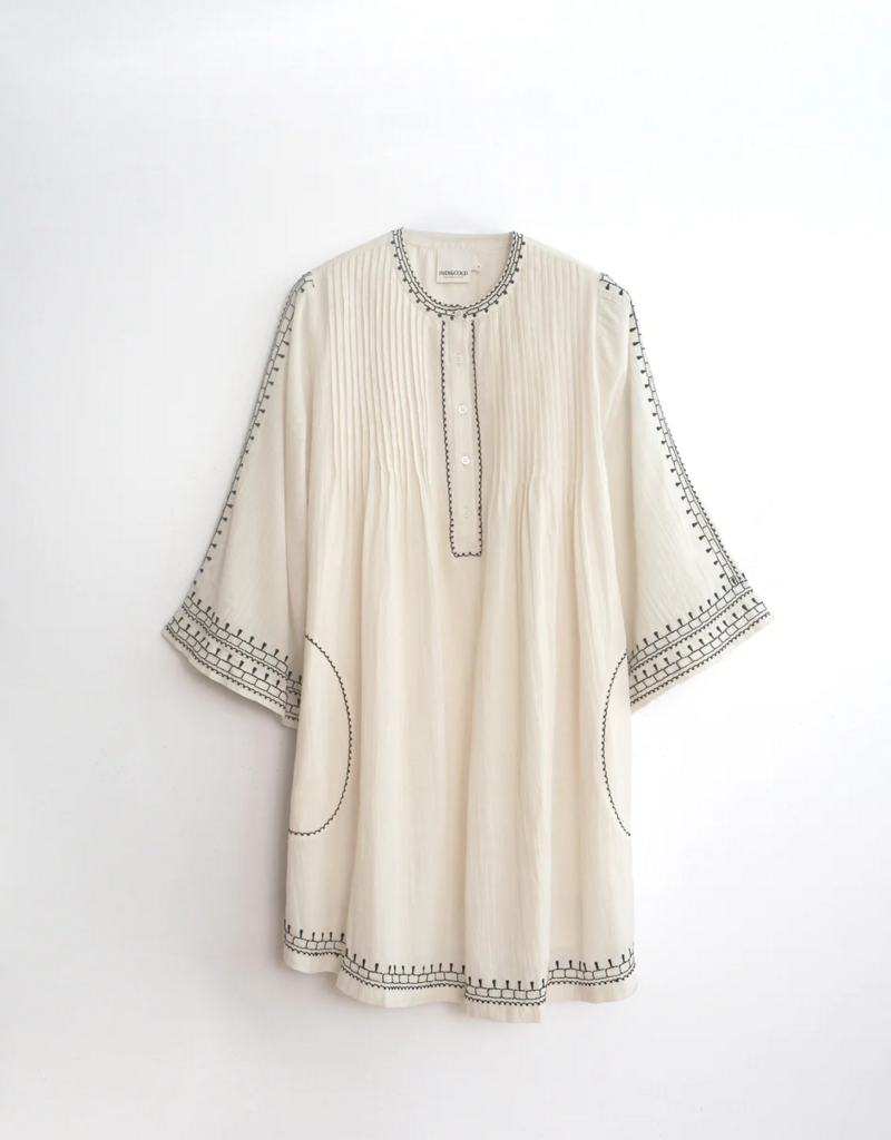 Indi and Cold Kristy Contrast Embroidered Dress