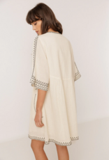 Indi and Cold Kristy Contrast Embroidered Dress
