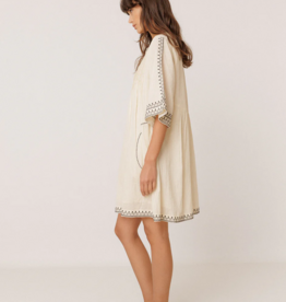 Indi and Cold Kristy Contrast Embroidered Dress