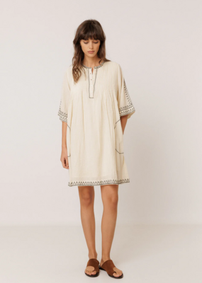 Indi and Cold Kristy Contrast Embroidered Dress
