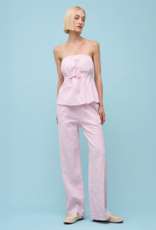 ASTRID Candy Pink Striped Linen Pant