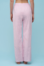 ASTRID Candy Pink Striped Linen Pant