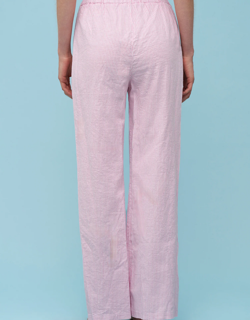 ASTRID Candy Pink Striped Linen Pant