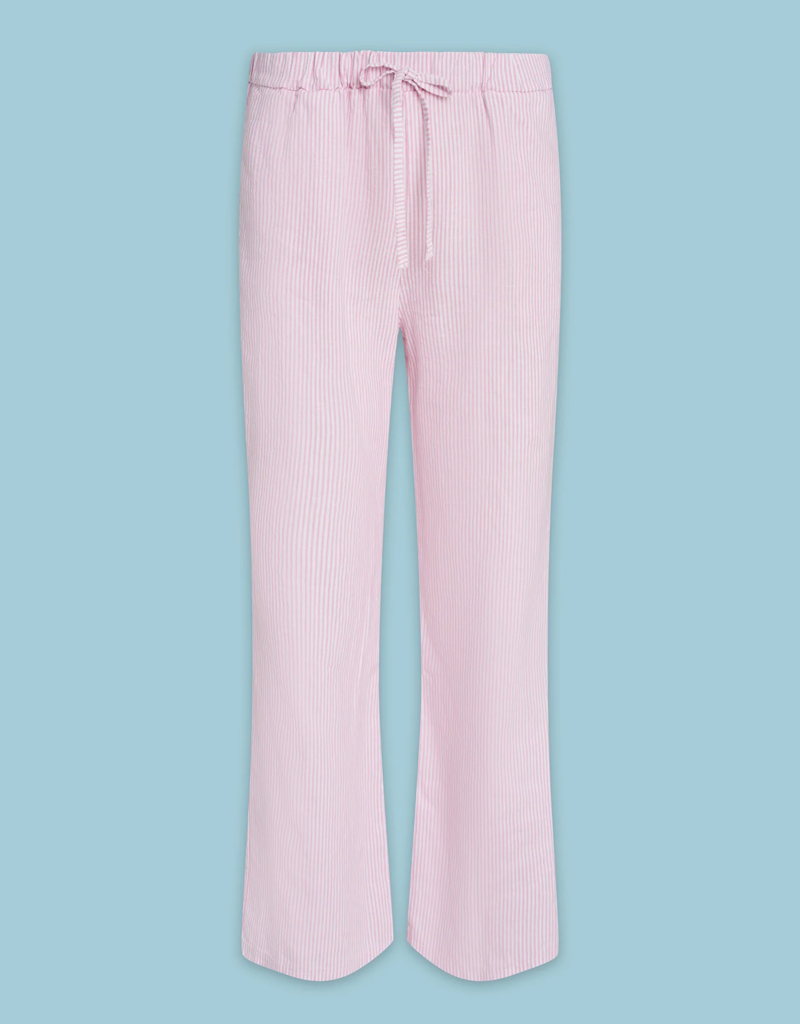 ASTRID Candy Pink Striped Linen Pant