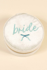 The Darling Effect Bride Round Velvet Jewelry Case