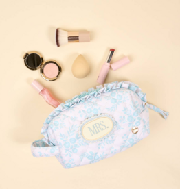 The Darling Effect Mrs. Essentials Quilted Cosmetic Pouch in Something Blue