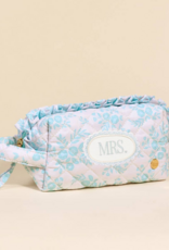 The Darling Effect Mrs. Essentials Quilted Cosmetic Pouch in Something Blue