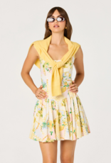 ASTR Reina Paradise Print A-Line Mini Dress