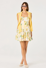 ASTR Reina Paradise Print A-Line Mini Dress