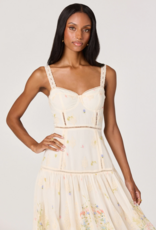 ASTR Pellagia Embroidered Eyelet Tiered Midi Dress