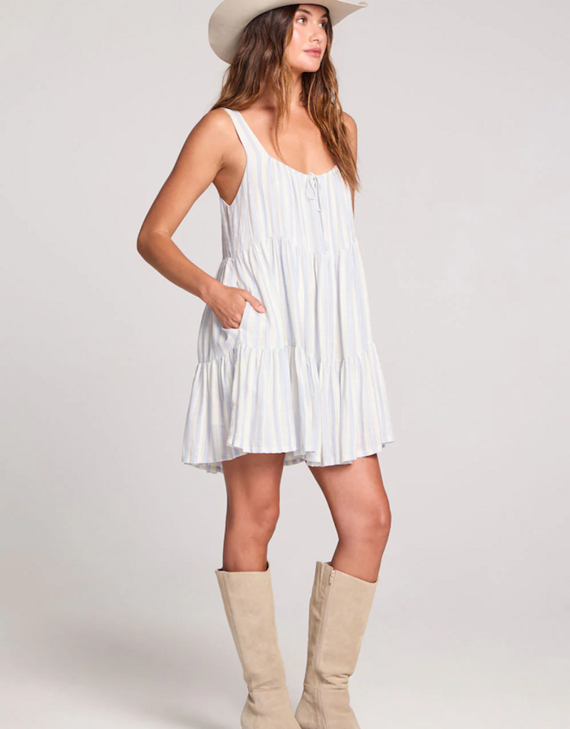 Saltwater Luxe Laurent Mini Dress in Cloud Blue