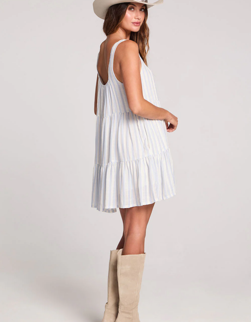 Saltwater Luxe Laurent Mini Dress in Cloud Blue