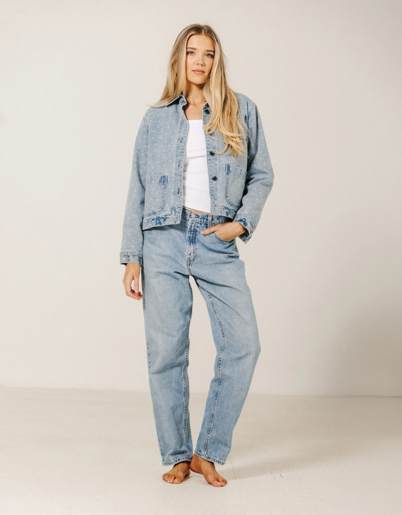 Brunette the Label Floral Magali Denim Jacket