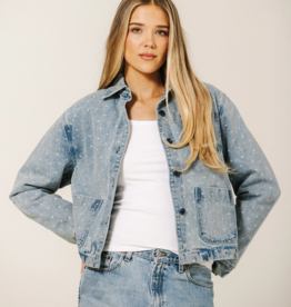 Brunette the Label Tiny Floral Magali Denim Jacket