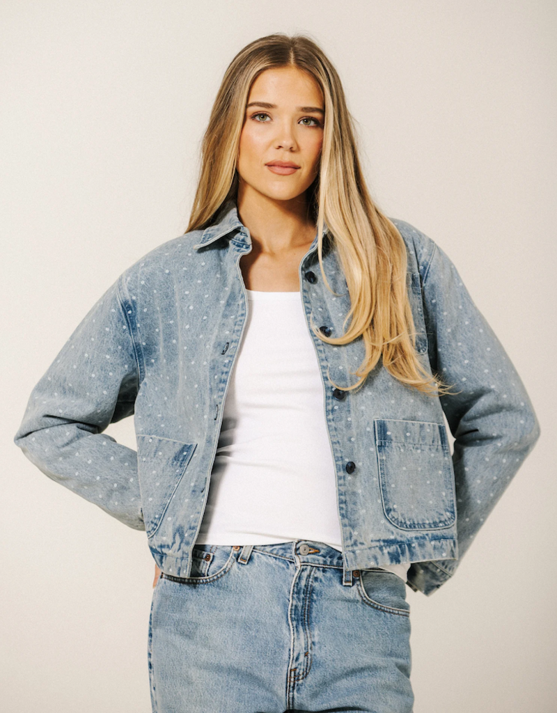 Brunette the Label Floral Magali Denim Jacket