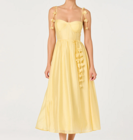 ASTR Halcyon 3D Flower Appliqué Midi Dress