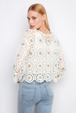Charlie B Jean Flower Crochet Sweater