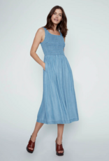 Charlie B Mabel Sleeveless Tencel Maxi Dress with Smocked Bodice
