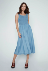 Charlie B Mabel Sleeveless Tencel Maxi Dress with Smocked Bodice