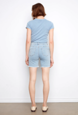 Charlie B Honoria Embroidered Denim Shorts
