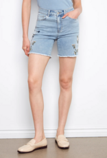 Charlie B Honoria Embroidered Denim Shorts