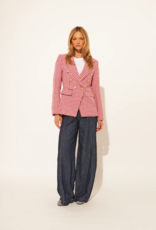 John and Jenn Laurent Blazer in Cherry Houndstooth