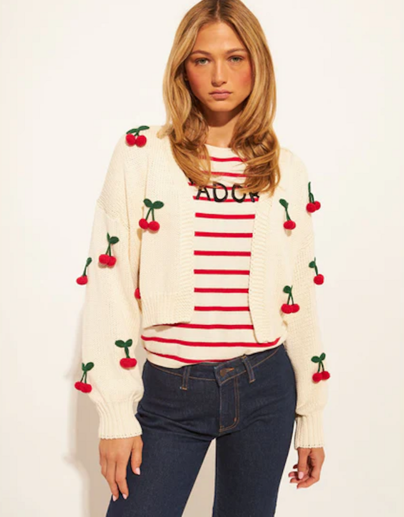 John and Jenn Ezra Cherry Pop Cardigan