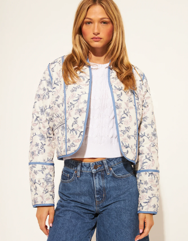 John and Jenn Marion Reversible Quilted Jacket in Iris Vines